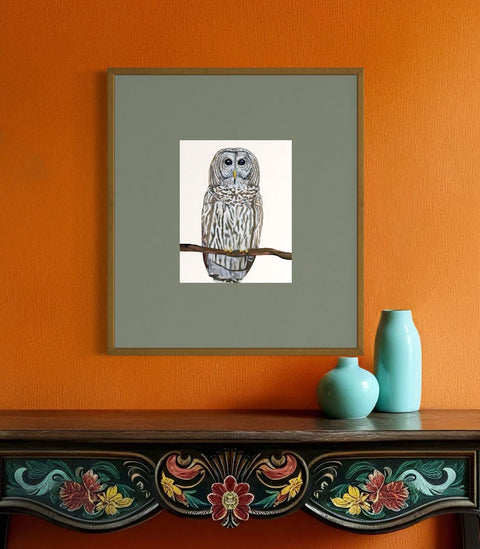 Barred Owl Art Print - Conversation Art Pieces