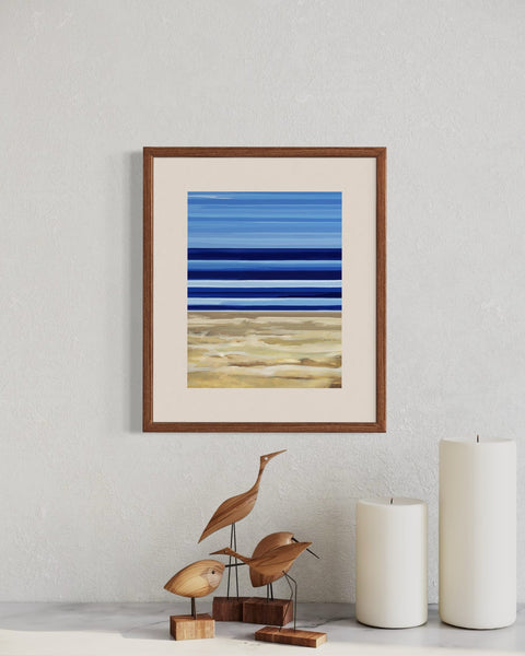 Beach Lines Art Print - Conversation Art Pieces