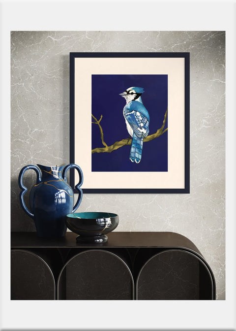 Blue Jay Art Print - Conversation Art Pieces