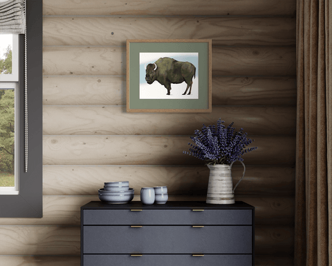 Buffalo Art Print - Conversation Art Pieces