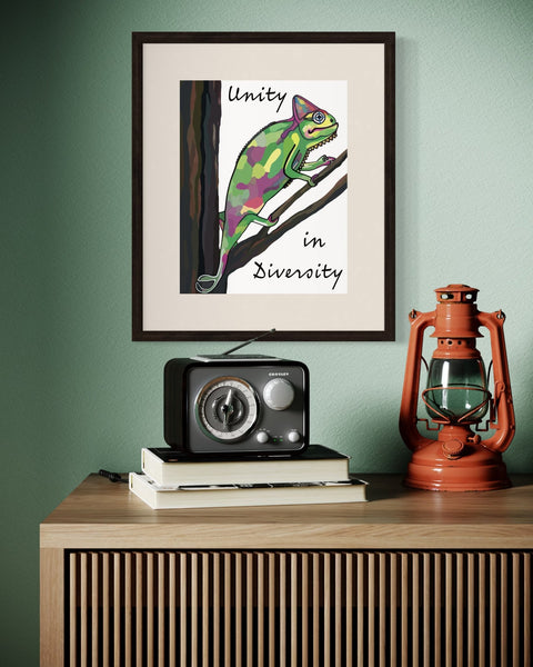 Chameleon Art Print - Conversation Art Pieces