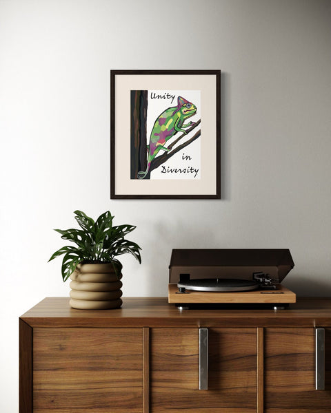Chameleon Art Print - Conversation Art Pieces