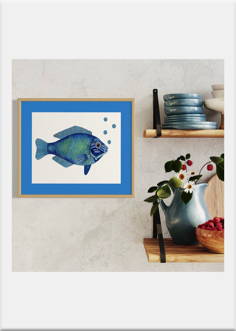Colorful Fish Art Print - Conversation Art Pieces