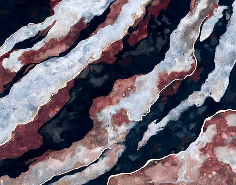 Liquid Textured Charcoal: Minerals - Conversation Art Pieces