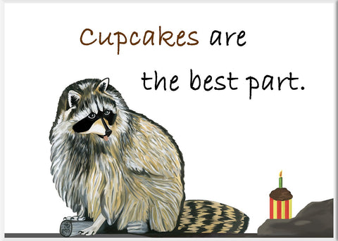 Raccoon Greeting Card - Conversation Art Pieces