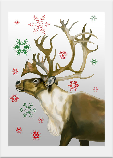Reindeer Christmas Card - Conversation Art Pieces