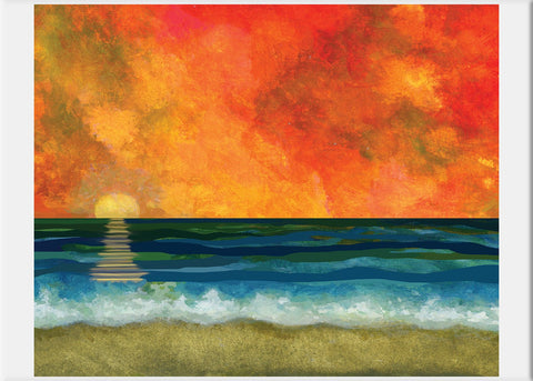 Sandy Beach Art Print - Conversation Art Pieces