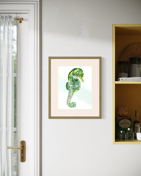 Seahorse Art Print - Conversation Art Pieces