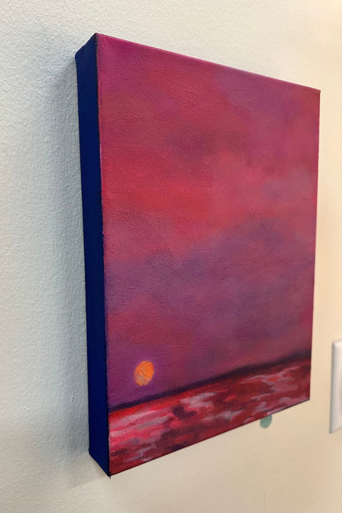 Abstract Landscape: Pink Sunset - Conversation Art Pieces