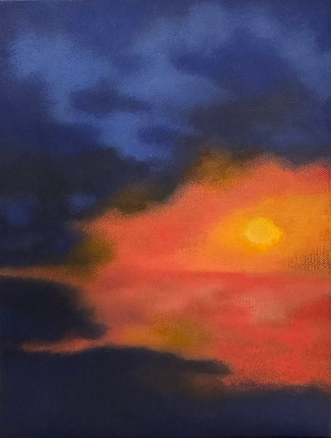 Abstract Landscape: Sunset Ocean - Conversation Art Pieces