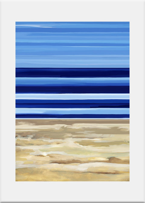 Beach Lines Art Print - Conversation Art Pieces