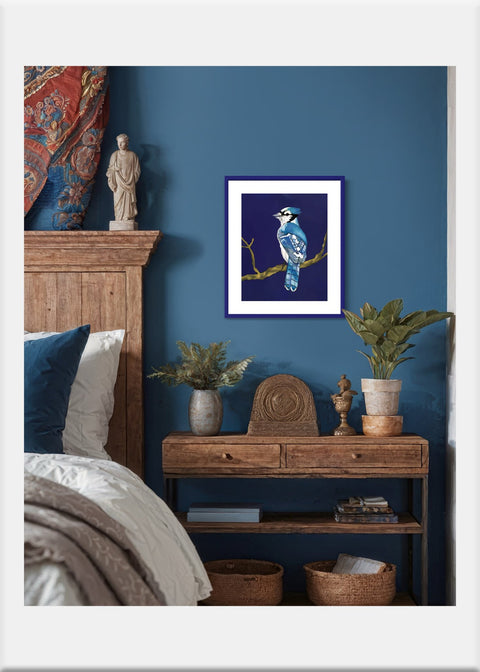 Blue Jay Art Print - Conversation Art Pieces