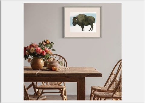 Buffalo Art Print - Conversation Art Pieces