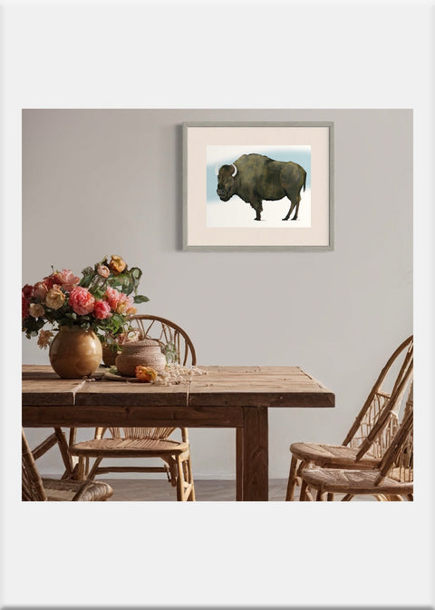 Buffalo Art Print - Conversation Art Pieces