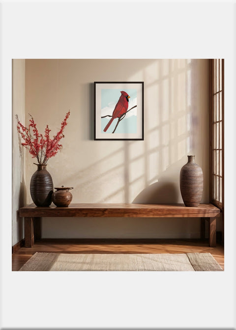 Cardinal Art Print - Conversation Art Pieces