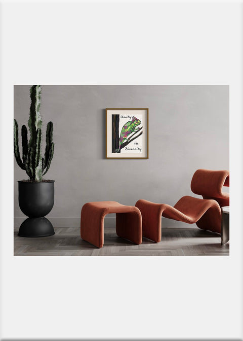 Chameleon Art Print - Conversation Art Pieces