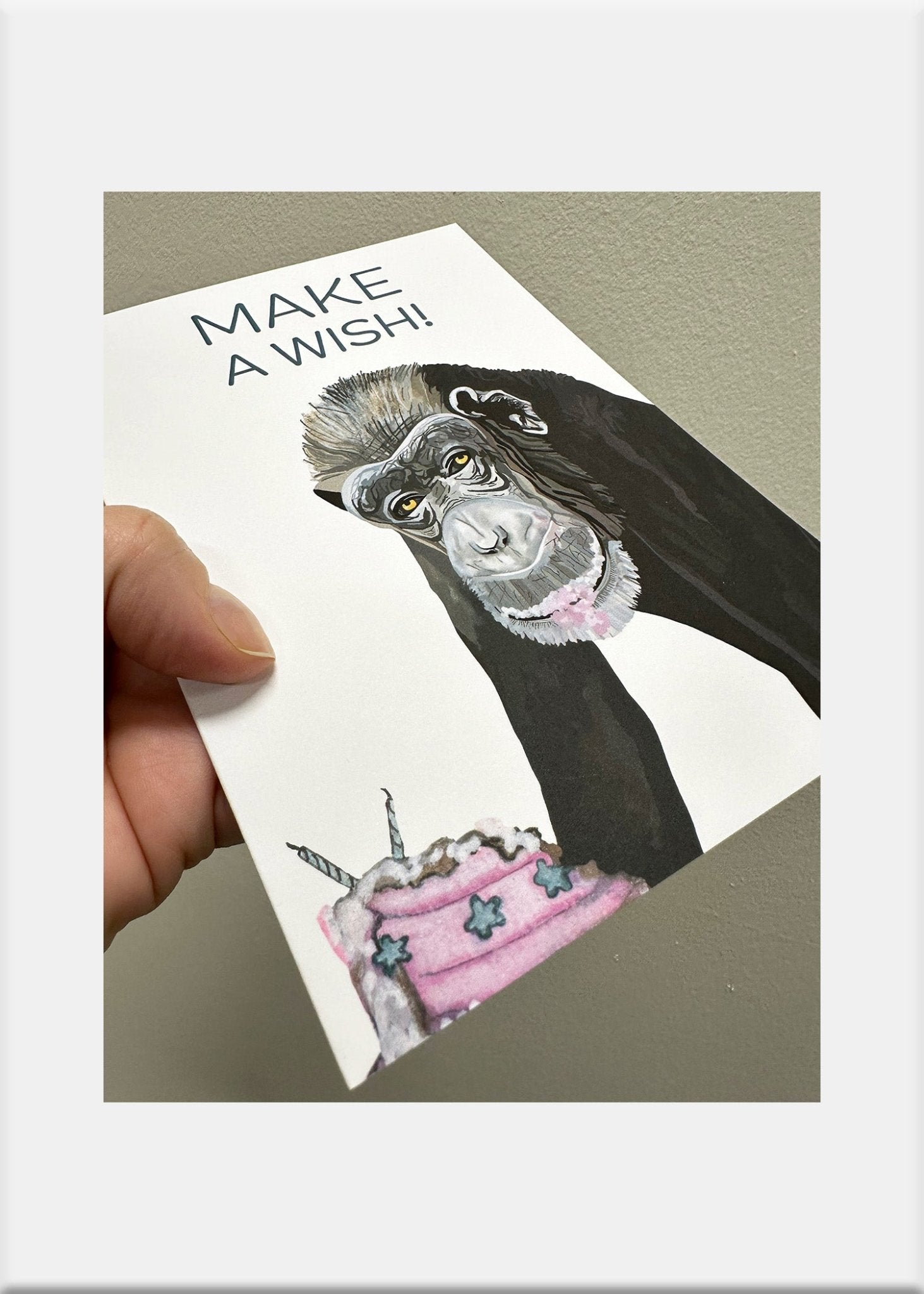 Chimpanzee Greeting Card - Conversation Art Pieces