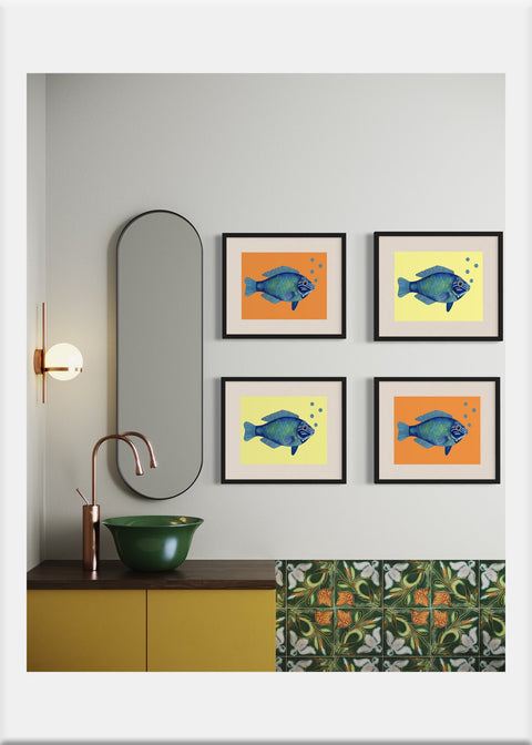 Colorful Fish Art Print - Conversation Art Pieces