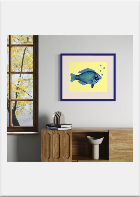 Colorful Fish Art Print - Conversation Art Pieces