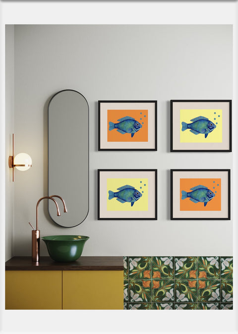 Colorful Fish Art Print - Conversation Art Pieces