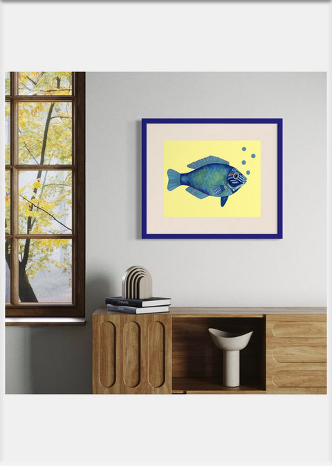 Colorful Fish Art Print - Conversation Art Pieces