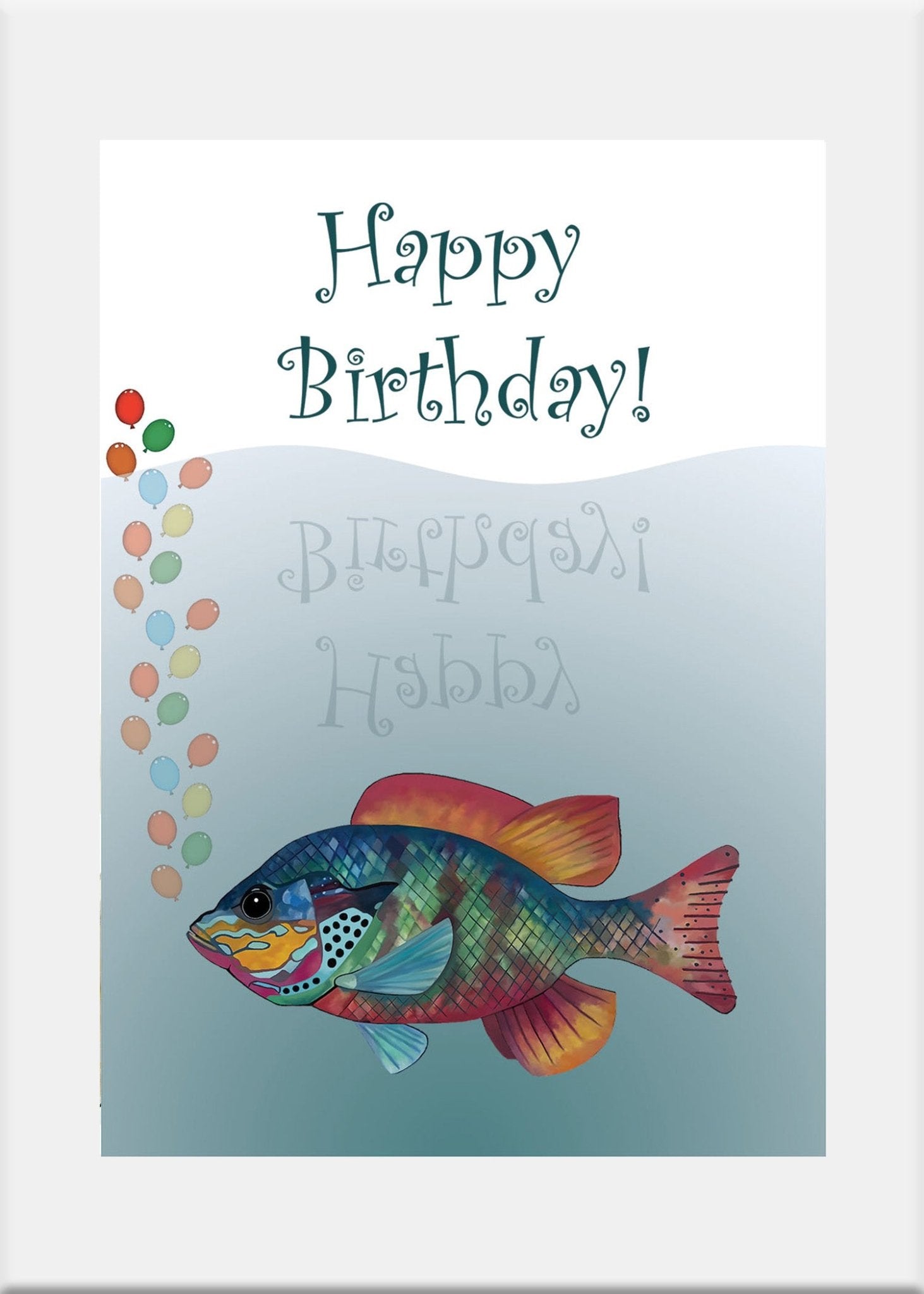 Fish Bubbles Greeting Card - Conversation Art Pieces