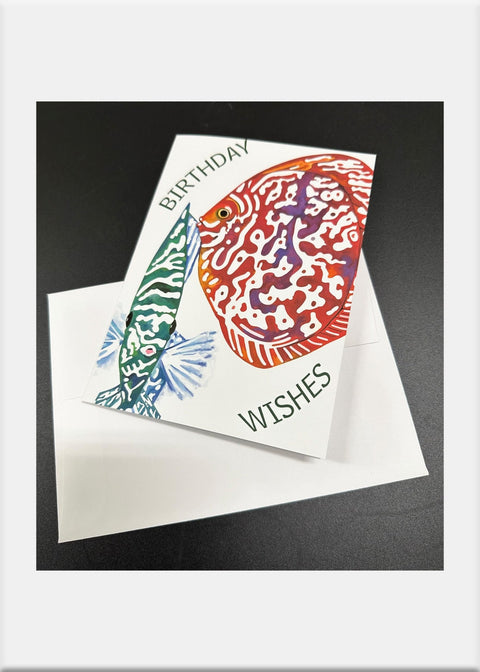 Fish Friends Greeting Card - Conversation Art Pieces