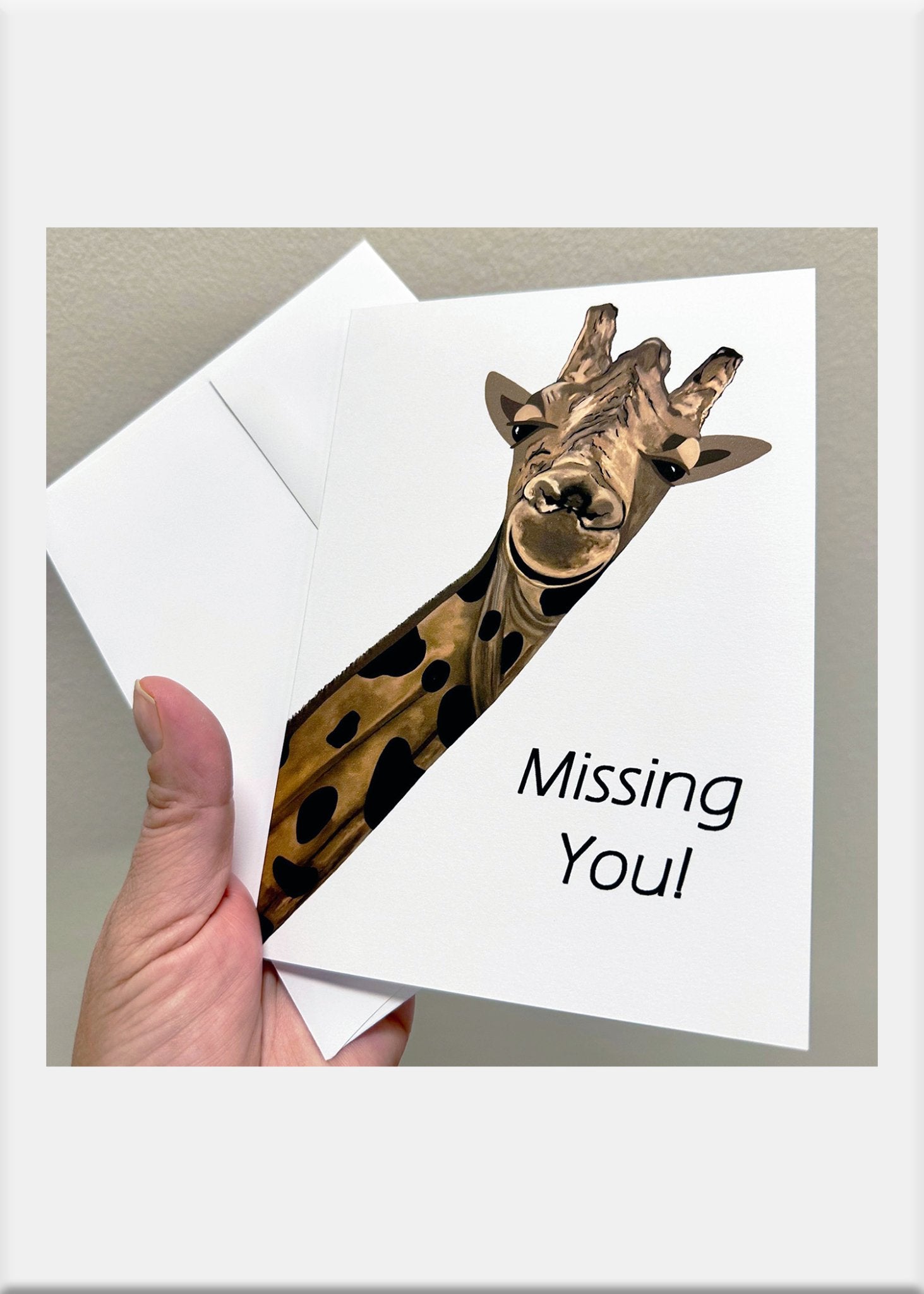 Giraffe Greeting Card - Conversation Art Pieces