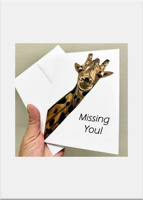 Giraffe Greeting Card - Conversation Art Pieces