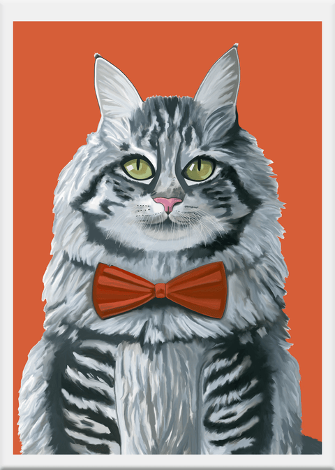 Greeting Card: Bowtie Cat - Conversation Art Pieces