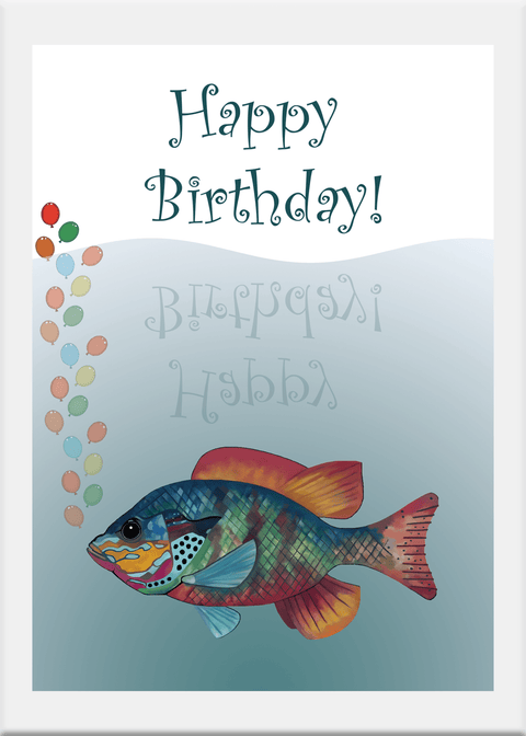 Greeting Card: Fish Bubbles - Conversation Art Pieces