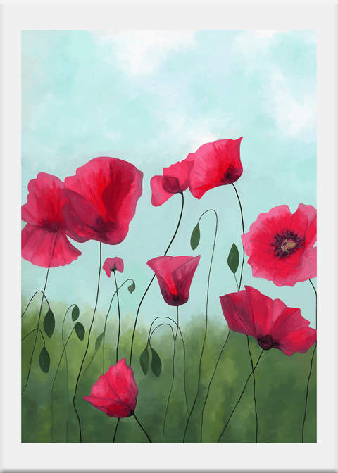 Greeting Card: Poppies - Conversation Art Pieces