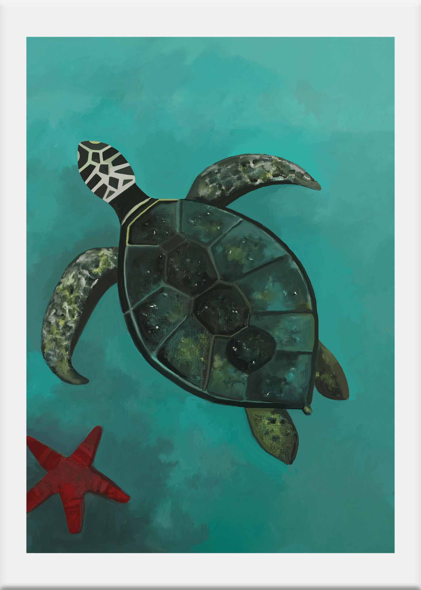 Greeting Card: Sea Turtle - Conversation Art Pieces