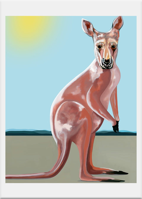 Kangaroo Art Print - Conversation Art Pieces