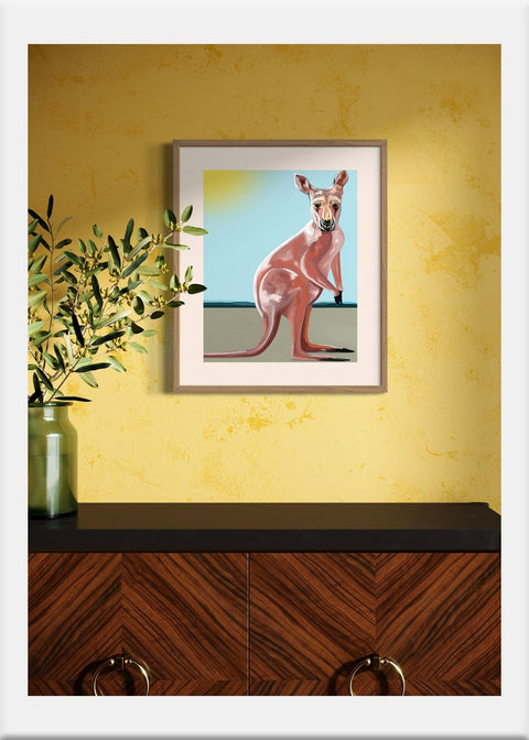 Kangaroo Art Print - Conversation Art Pieces