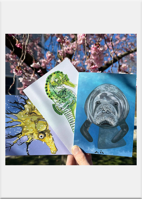 Manatee Greeting Card - Conversation Art Pieces