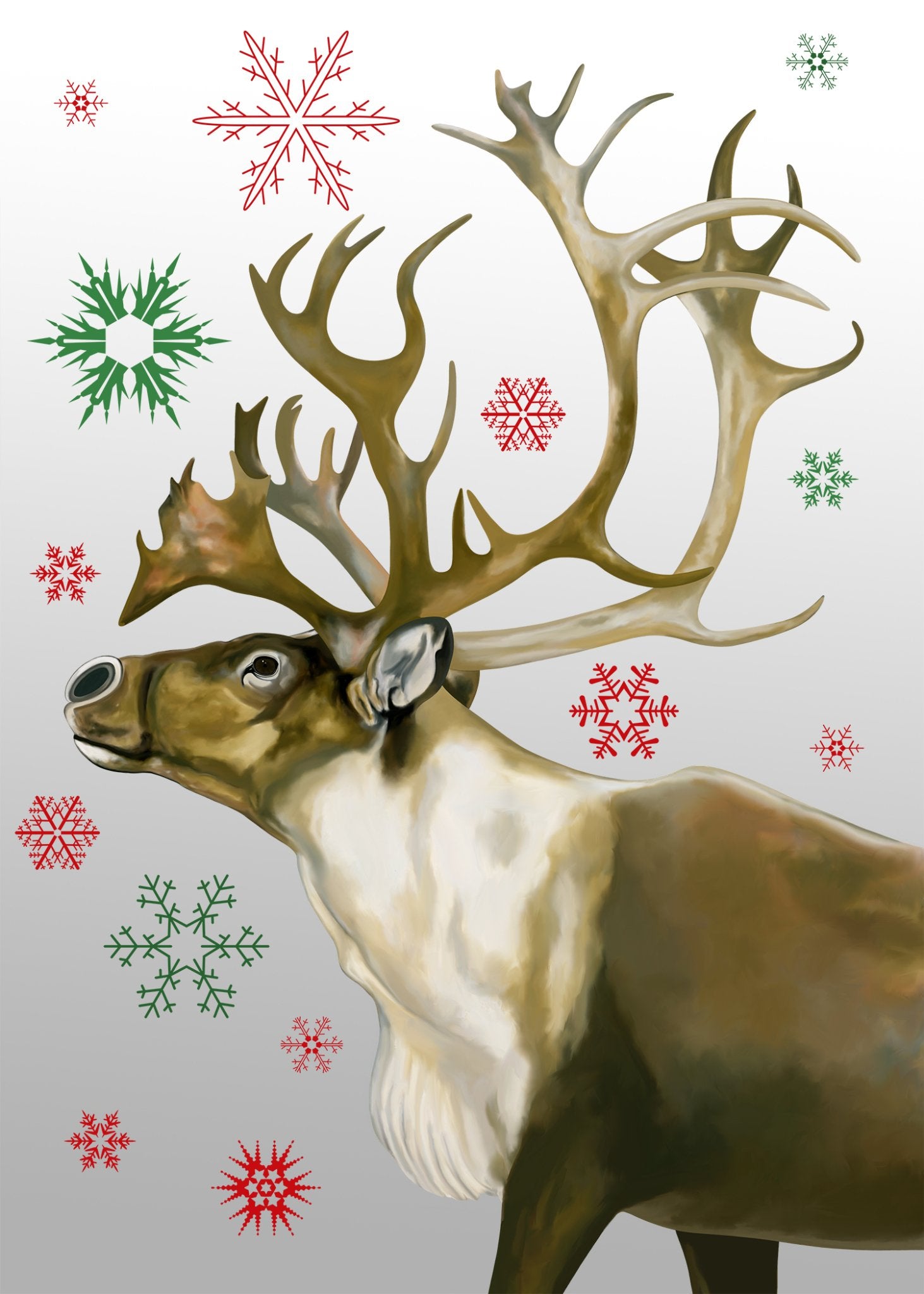 Reindeer Christmas Card - Conversation Art Pieces