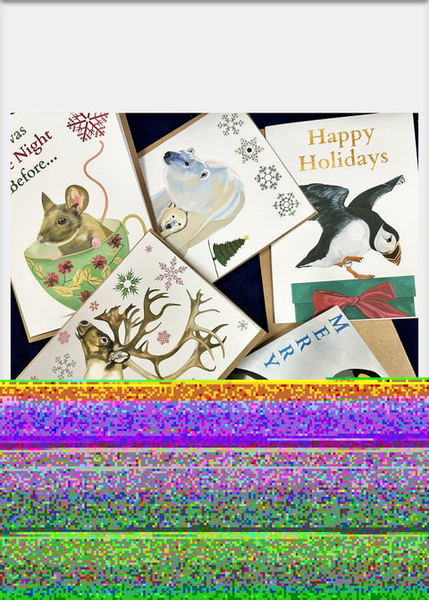 Reindeer Christmas Card - Conversation Art Pieces