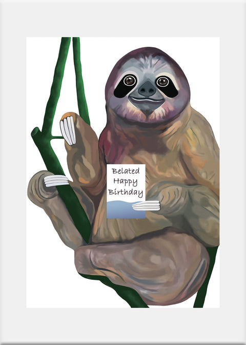 Sloth Greeting Card - Conversation Art Pieces