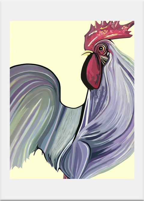 Striped Rooster - Conversation Art Pieces