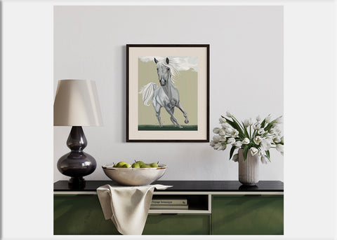 Wild Horse Art Print - Conversation Art Pieces