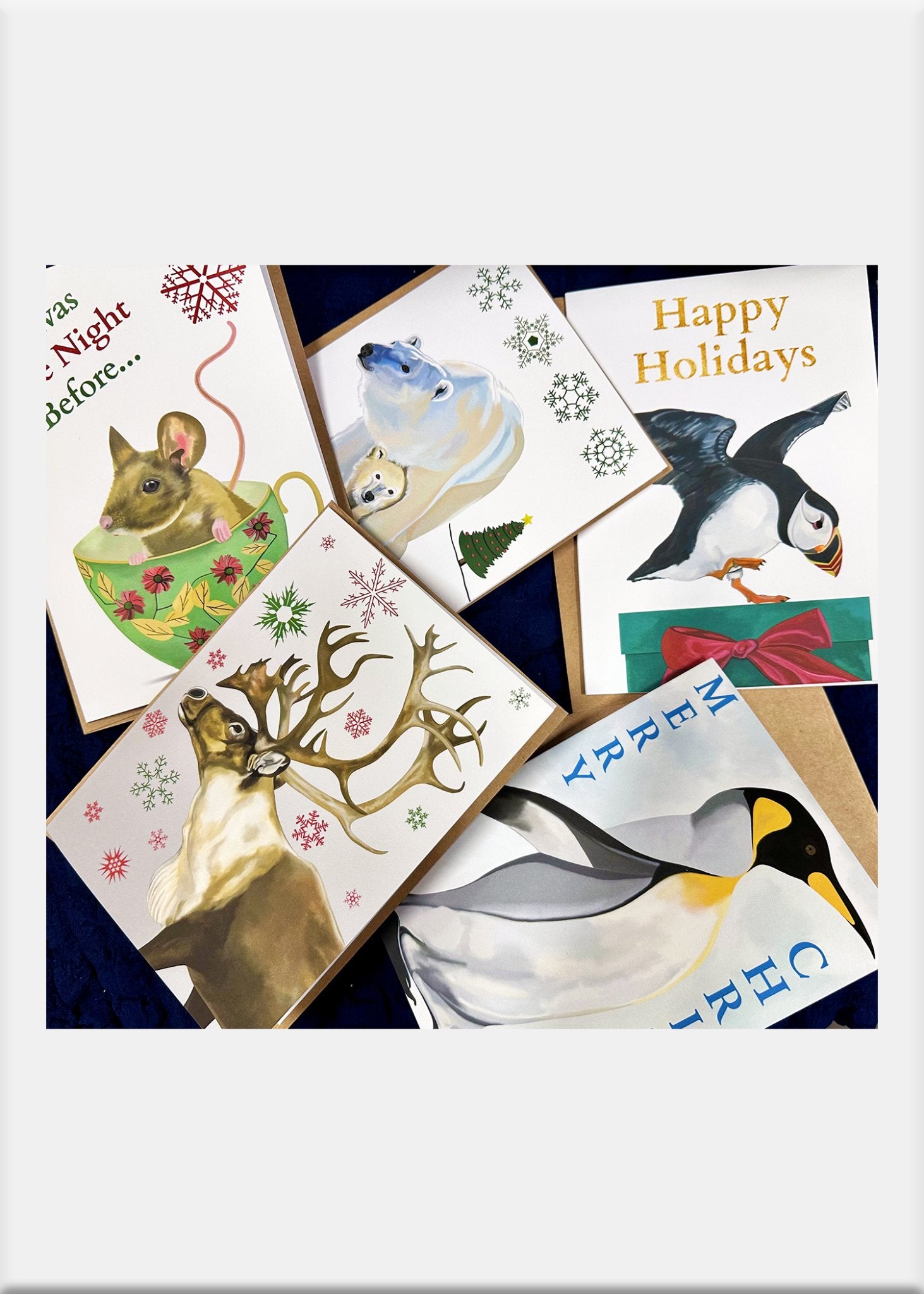 Yellow Bird Christmas Card - Conversation Art Pieces